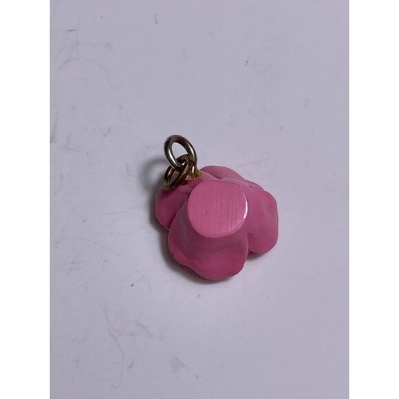 Pink Rose Flower Charm Pendant For Jewelry Making Or Craft - Picture 3 of 3